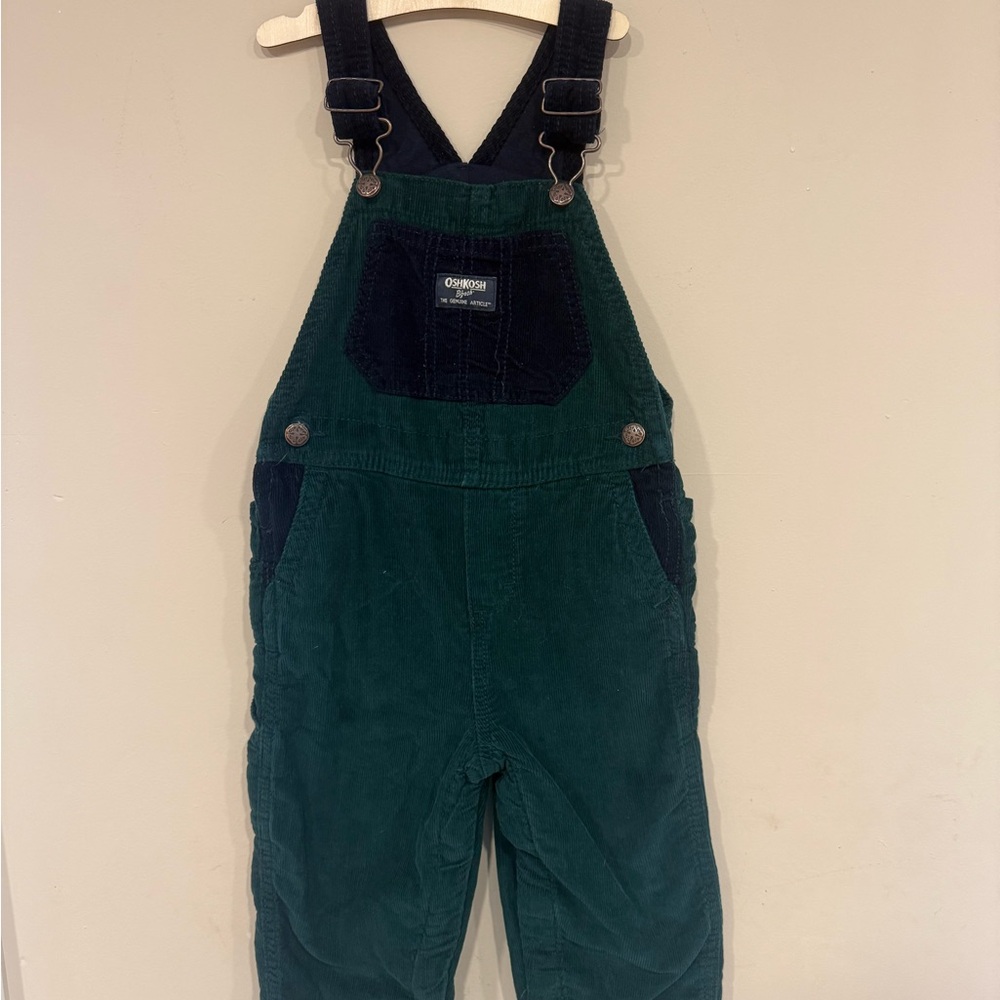 OshKosh B'gosh Green and Black Overalls for Kids - Picture 4 of 5